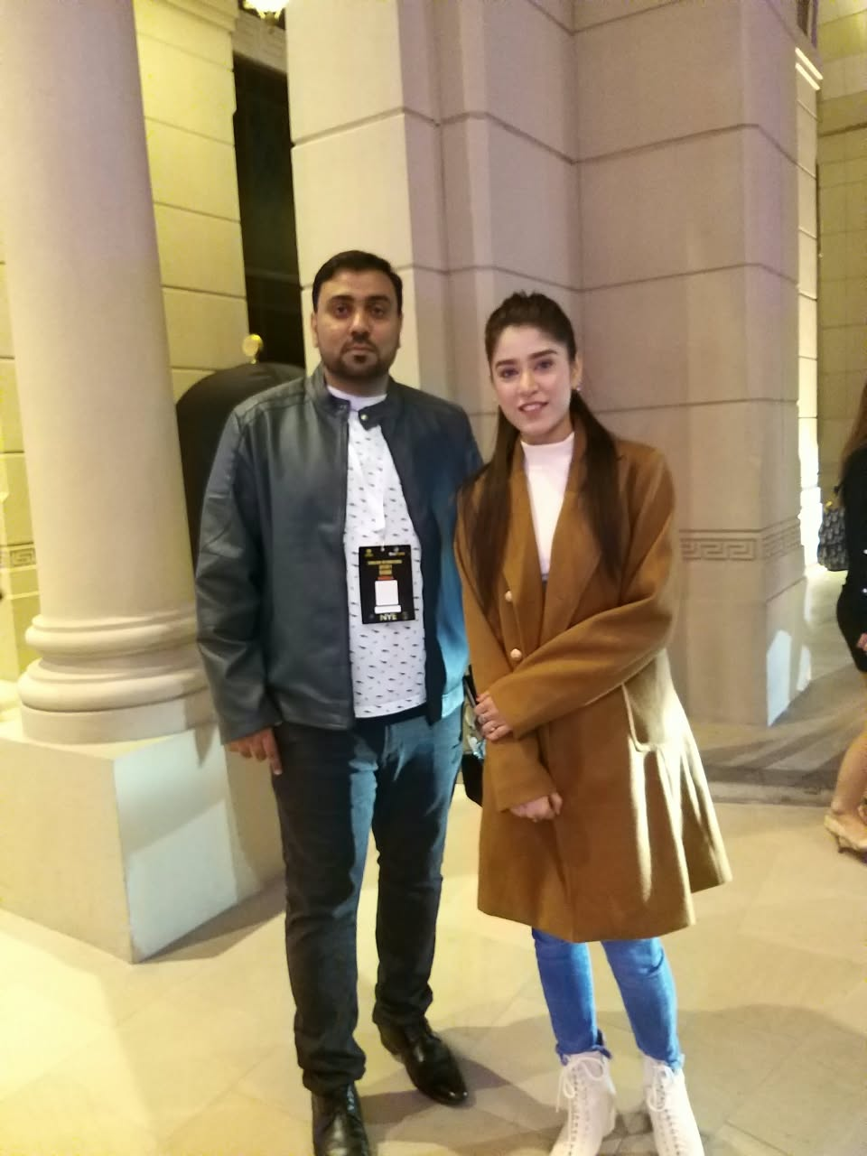 Gulf Jobs Hunts representative meeting a media guest in Dubai